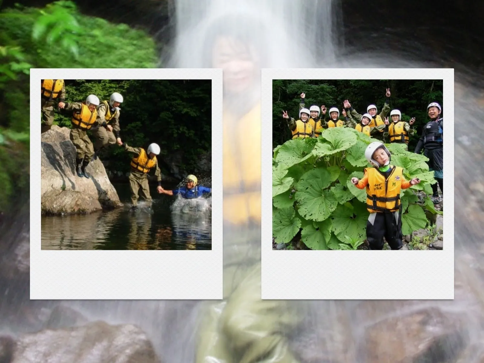 A guide expertly leading a group through a beautiful, narrow canyon.