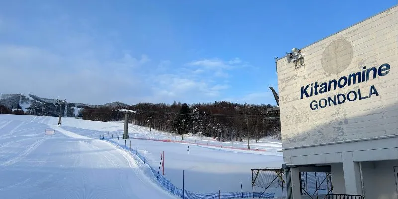 A selection of modern skis and snowboards available for rent.