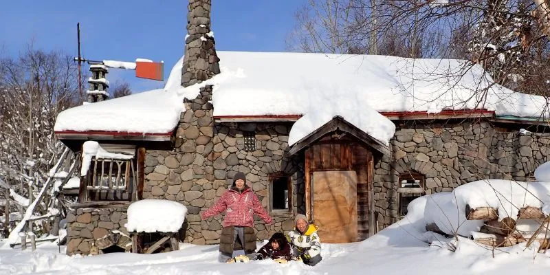 A scenic view of a famous filming location from 'Kita no Kuni kara'.